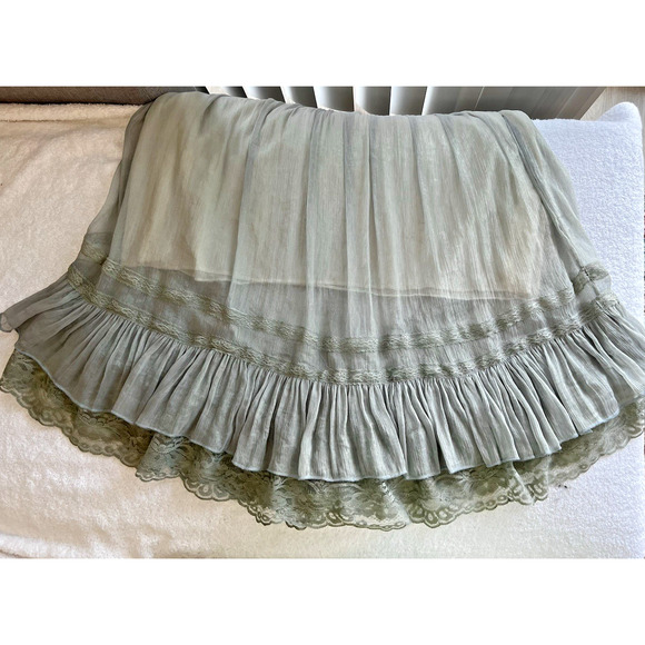 Renaissance Vintage Bridgerton Victorian Midi Dress empire Puff Sleeve XL fits M - Picture 5 of 10